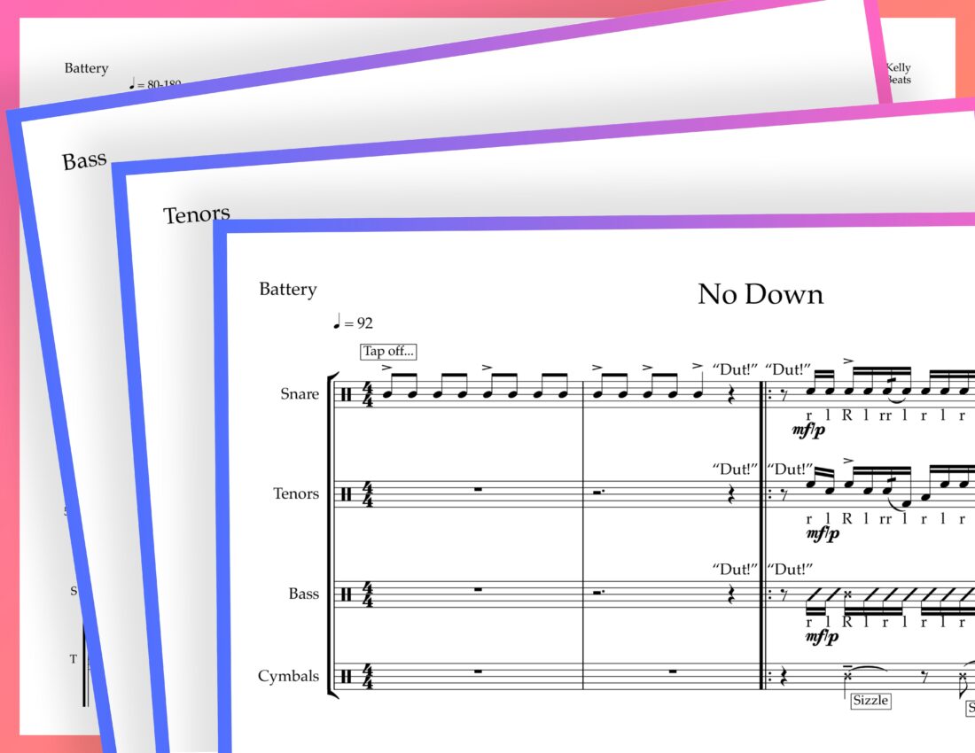 Free Drumline Beats Groove: No Down.