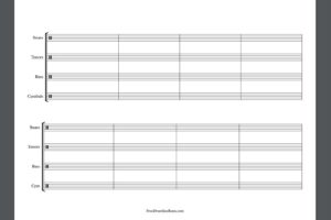 Blank Drumline Sheet Music: 32 FREE Download & Print Templates