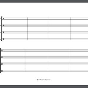 Blank Drumline Sheet Music.