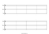 2 System, 4 Bar Drumline Sheet Music: Landscape.