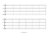 2 System, 6 Bar Drumline Sheet Music: Landscape.