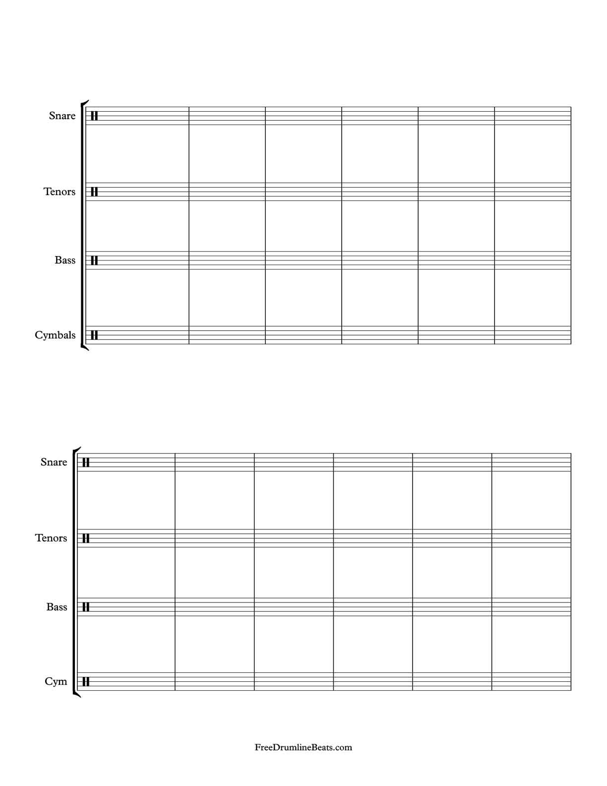 Blank Drumline Sheet Music: 30+ FREE Download &amp; Print Templates - Free ...