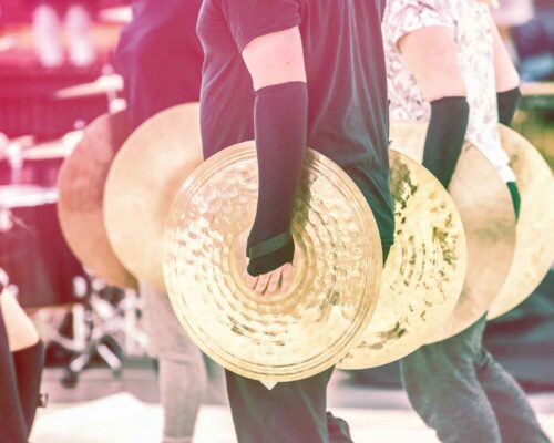 Drumline Marching Cymbals.