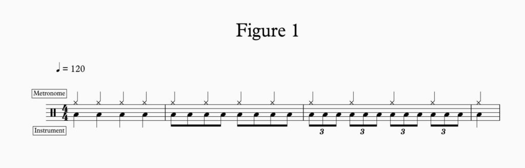 Drumline Marching Percussion Metronome Examples: Fig 1.