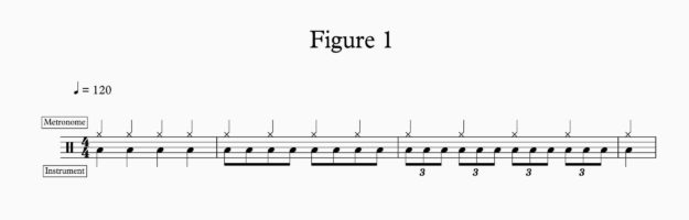 Drumline Marching Percussion Metronome Examples: Fig 1.