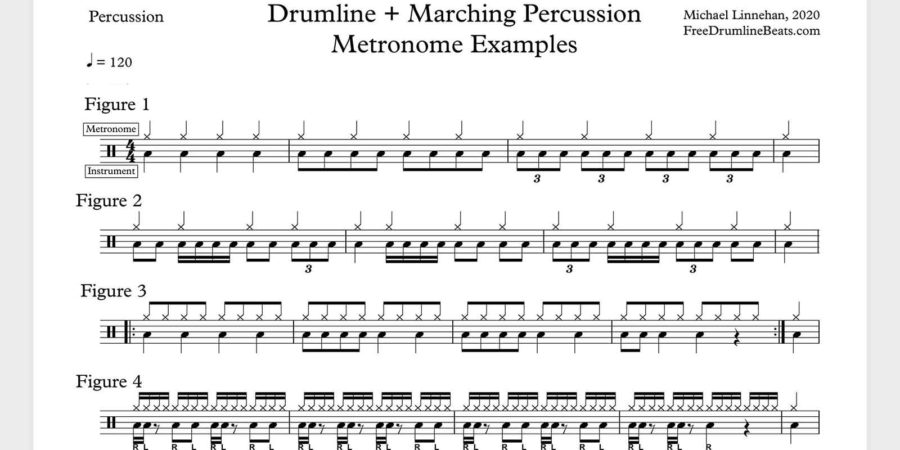 Drumline + Marching Percussion Metronome Examples.