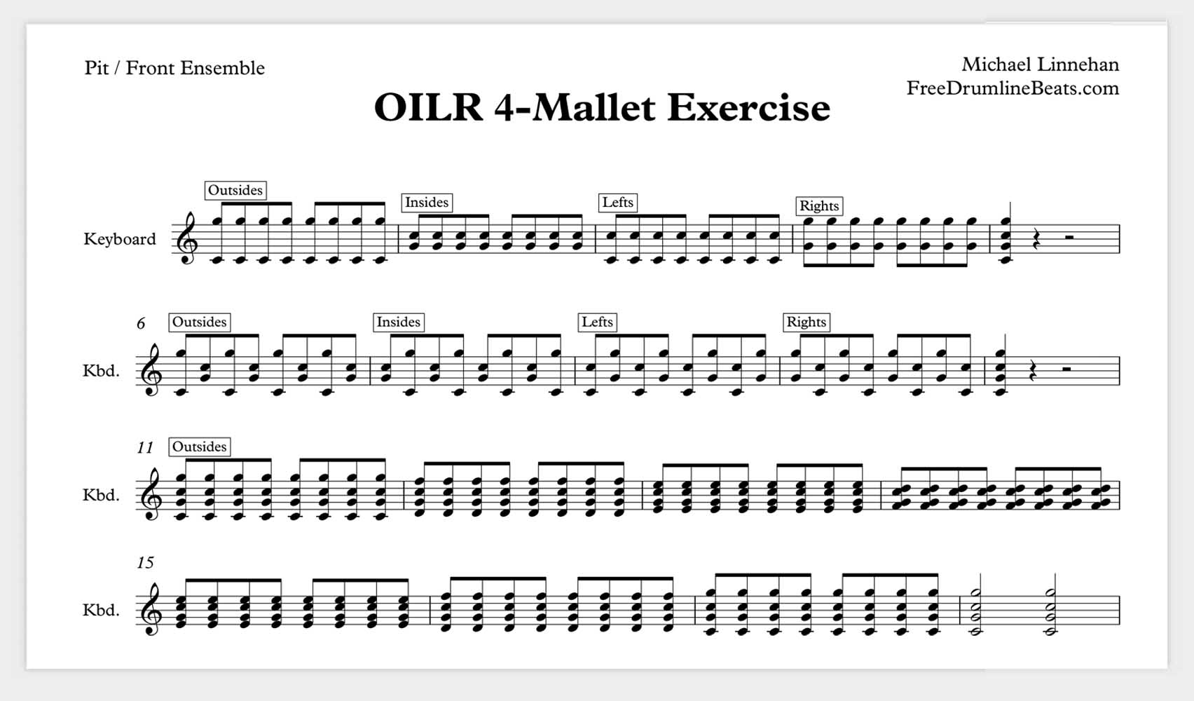 OILR - Front Ensemble 4-Mallet Keyboard Exercise.