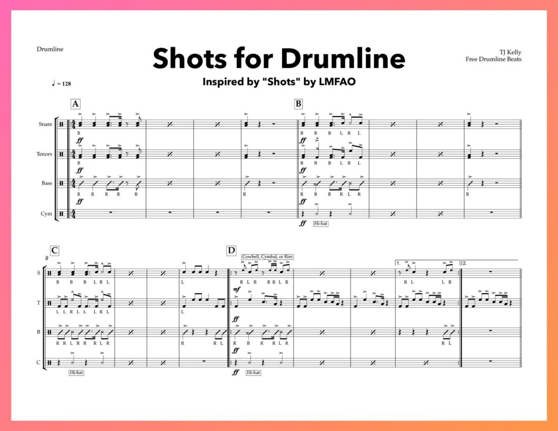 Free Drumline Beats - Shots by LMFAO.