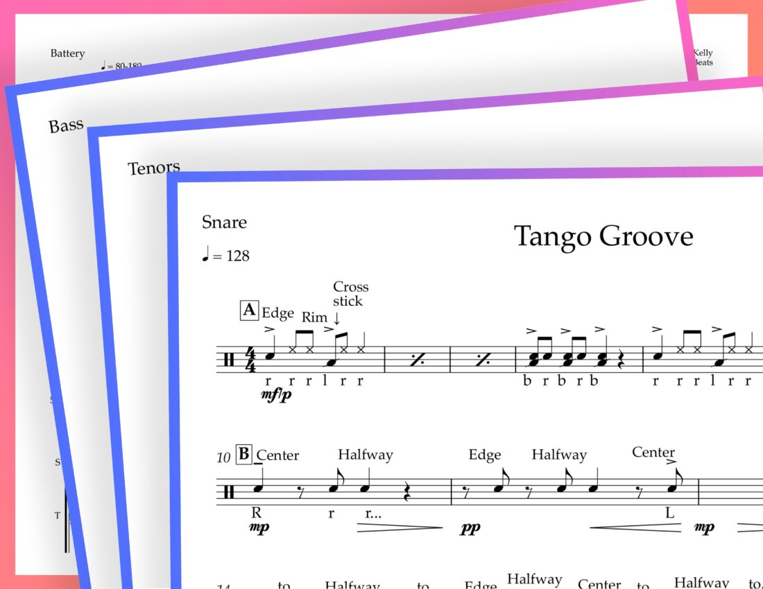 Free Drumline Beats Groove: Tango Groove.