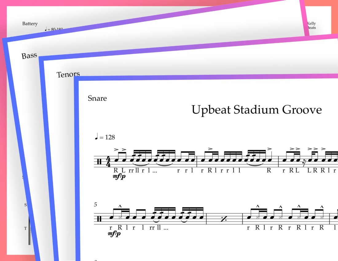 Free Drumline Beats Groove: Upbeat Stadium.